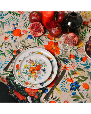 Plate - Pomegranates garden - 2pcs, Size : 19 cm, 8 image