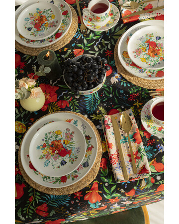 Plate - Pomegranates garden - 2pcs, Size : 19 cm, 9 image