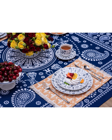 Tablecloth - Kala - Blue, Material: Polyester, Size: 140x140, 3 image