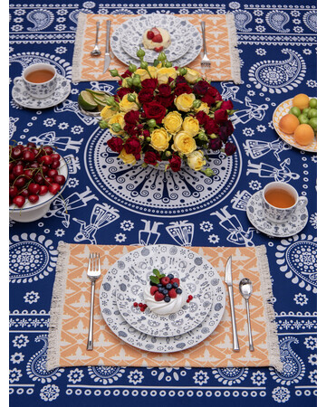 Tablecloth - Kala - Blue, Material: Polyester, Size: 140x140, 8 image