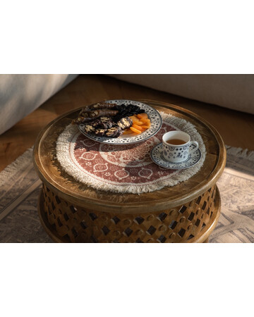Placemats - Tabori Red - Round 2 Pc, 3 image