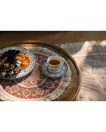 Placemats - Tabori Red - Round 2 Pc, 4 image