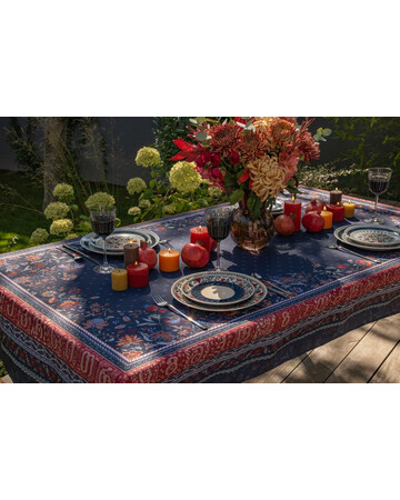 Tablecloth - 33 - Blue/Red, Size: 140x140, Material: Polyester , 8 image