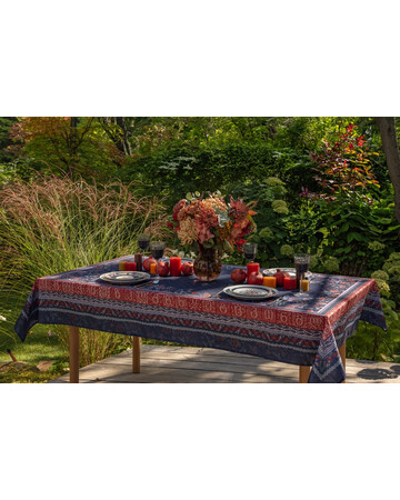 Tablecloth - 33 - Blue/Red, Size: 140x140, Material: Polyester , 6 image