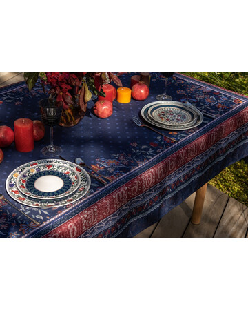 Tablecloth - 33 - Blue/Red, Size: 140x140, Material: Polyester , 7 image