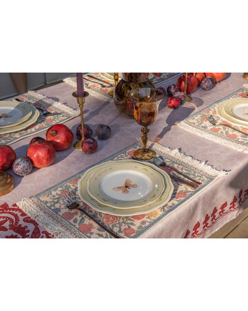 Tablecloth - Bagrationi - Beige/Red, Material: Polyester, Size: 140x140, 4 image