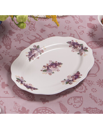 Plate - Lilac - Oval - 1pcs, 2 image