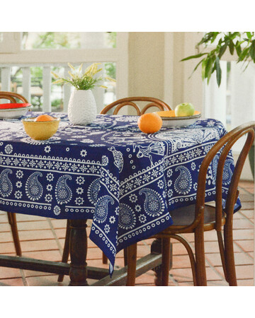 Tablecloth - Kala - Blue, Material: Polyester, Size: 140x140, 6 image