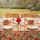 Tablecloth - Pomegranates garden - White, Material: Polyester, Size: 140x140