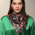 Scarf - Pomegranates garden - Black, 4 image Scarf - Pomegranates garden - Black, 4 image