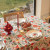 Tablecloth - Pomegranates garden - White, Material: Polyester, Size: 140x140, 2 image