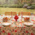 Tablecloth - Pomegranates garden - White, Material: Polyester, Size: 140x140