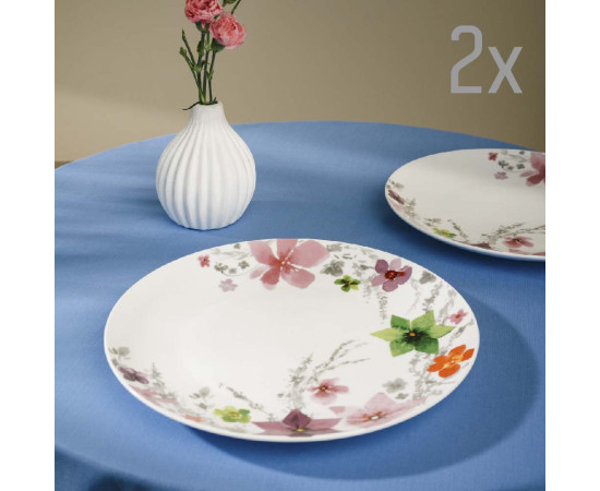 Plate (2 pcs) - Batonishvili - Porcelain - 25cm - BlueTabla
