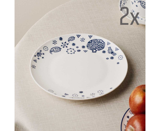 Plate (2 pcs) - Meidani - Porcelain - 20cm