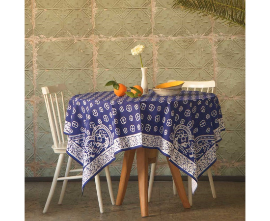 Tablecloth - XIV Century - Blue, Size: 210 x 140 cm, Material: Polyester