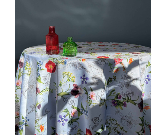 Tablecloth - Georgian flora, ზომა: 140 x 140 სმ