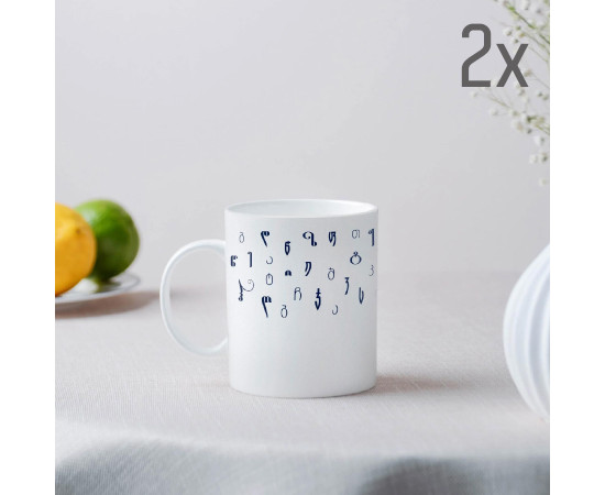 Mug (2 pcs) - Shin - Porcelain - 10cm