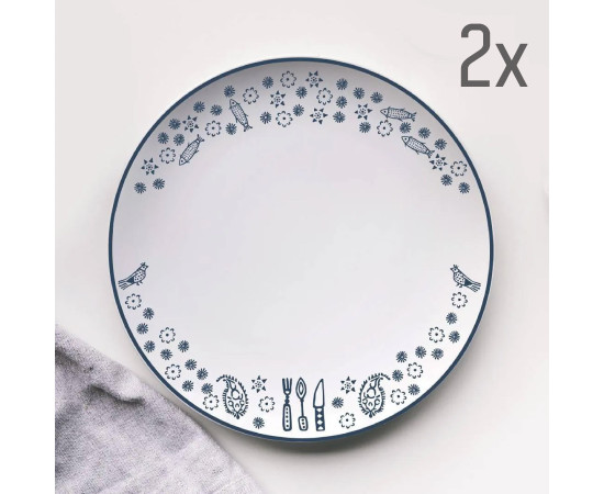 Plate (2 pcs) - Knife/Fork - 20cm