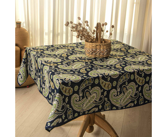 Tablecloth - Paisley - Green, ზომა: 140x140