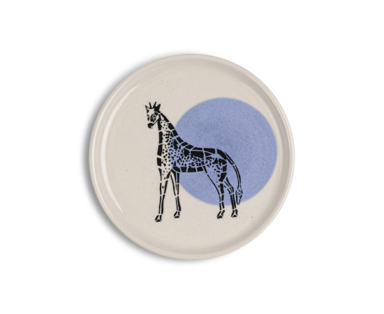 Plate - Pirosmani - Giraffe - BlueTabla