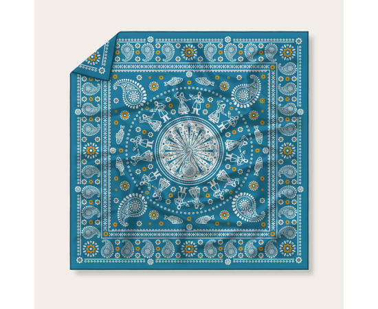 Silk Scarf - Kala - Baby Blue