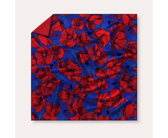 Scarf - Poppy - Blue