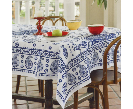 Tablecloth - Kala - White, Size: 210 x 140 cm, Material: Polyester
