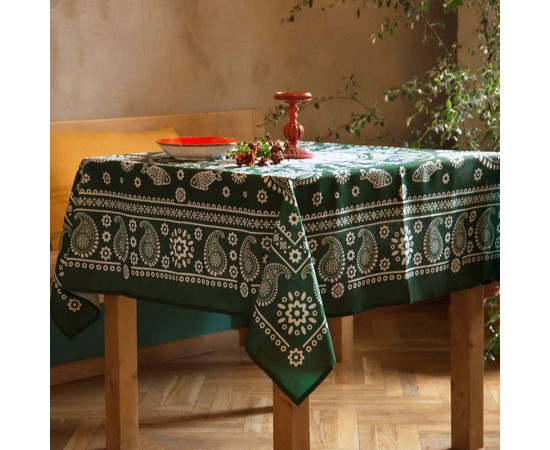 Tablecloth - Kala - Green, ზომა: 140 x 140 სმ, Material: Polyester