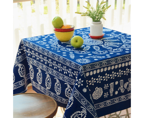Tablecloth - Meidani - Blue - BlueTabla, Size: 140 x 140 cm, Material: Cotton