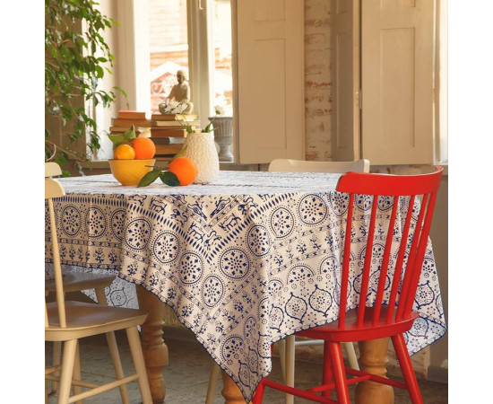 Tablecloth - Akhvlediani - White, Size: 140 x 140 cm, Material: Polyester
