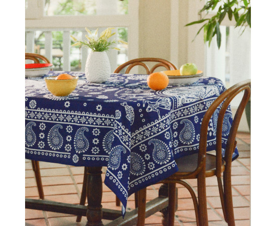 Tablecloth - Kala - Blue, ზომა: 140 x 140 სმ, Material: Polyester