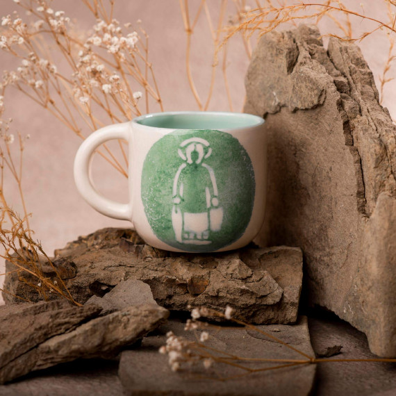 ჭიქა - მეთევზე- ხელნაკეთი, 2 სურათი