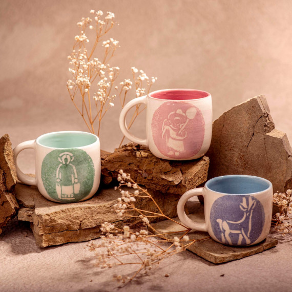 ჭიქა - ირემი- ხელნაკეთი, 3 სურათი