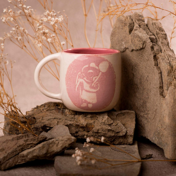 ჭიქა - გოგო ბუშტით - ხელნაკეთი, 2 სურათი ჭიქა - გოგო ბუშტით - ხელნაკეთი, 2 სურათი