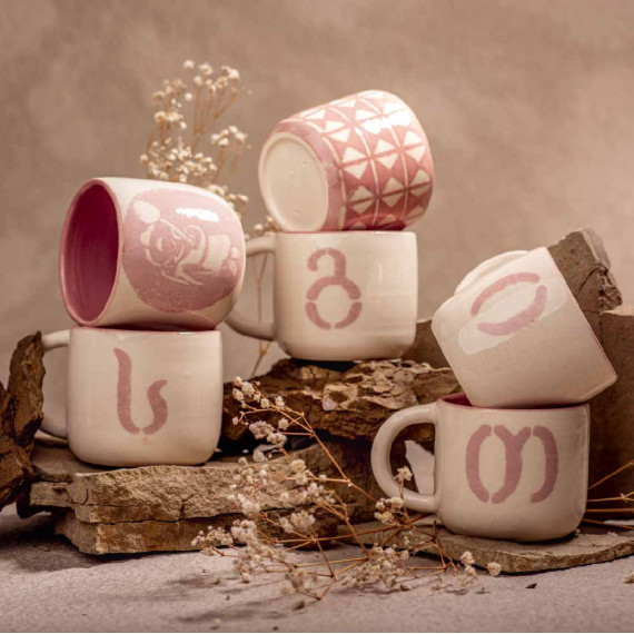 Handmade Mug - Alphabet, bluetabla: ა, 3 image