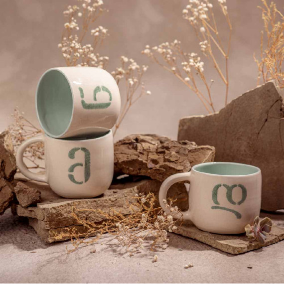 Handmade Mug - Alphabet, bluetabla: ა, 5 image