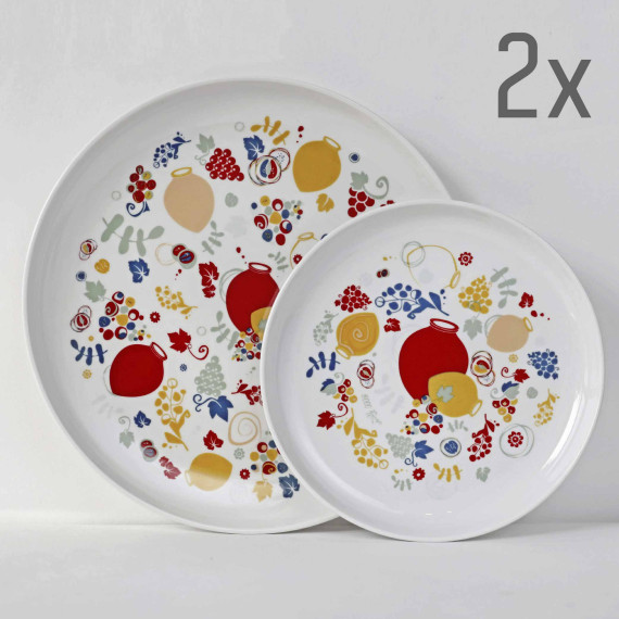 Plate (2 pcs) - Qvevrebi - 24cm, 3 image Plate (2 pcs) - Qvevrebi - 24cm, 3 image