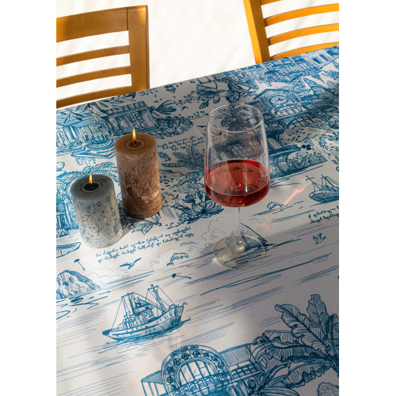 Tablecloth - Abkhazia, ზომა: 140 x 140 სმ, Material: Polyester, 2 image Tablecloth - Abkhazia, ზომა: 140 x 140 სმ, Material: Polyester, 2 image