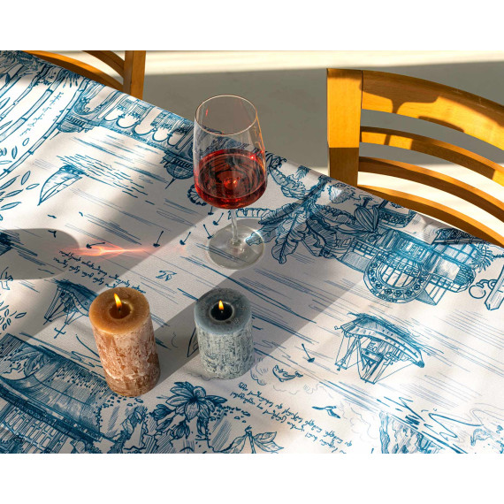 Tablecloth - Abkhazia, ზომა: 140 x 140 სმ, Material: Polyester, 4 image Tablecloth - Abkhazia, ზომა: 140 x 140 სმ, Material: Polyester, 4 image