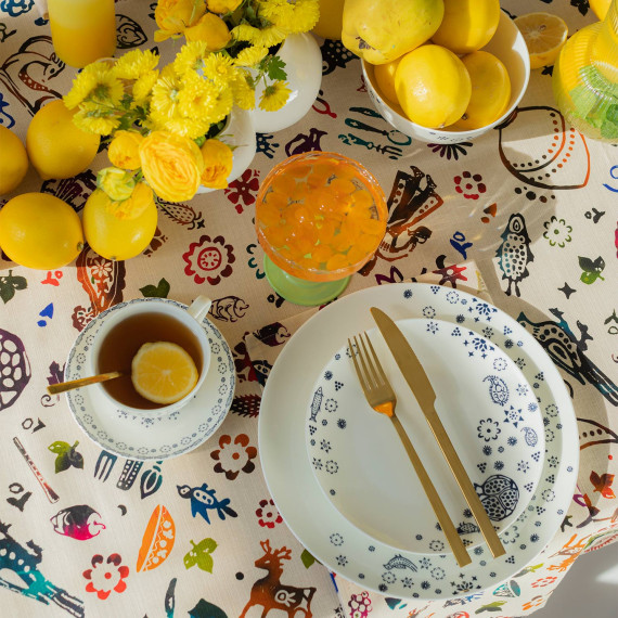 Tablecloth - Qimerioni, ზომა: 140 x 140 სმ, Material: Polyester, 6 image Tablecloth - Qimerioni, ზომა: 140 x 140 სმ, Material: Polyester, 6 image