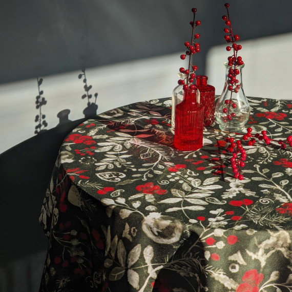 Tablecloth - New Year, ზომა: 140 x 140 სმ, Material: Polyester