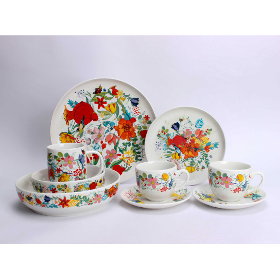 Plate (2 pcs) - Pomegranates garden - 19cm, 3 image Plate (2 pcs) - Pomegranates garden - 19cm, 3 image
