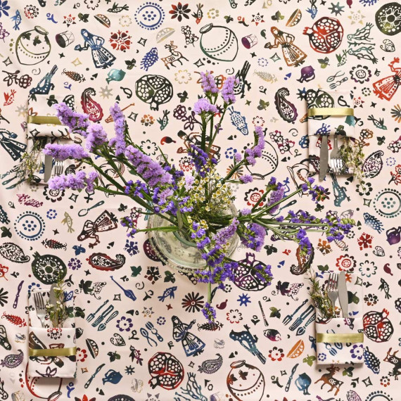 Tablecloth - Qimerioni, ზომა: 140 x 140 სმ, Material: Polyester, 7 image Tablecloth - Qimerioni, ზომა: 140 x 140 სმ, Material: Polyester, 7 image