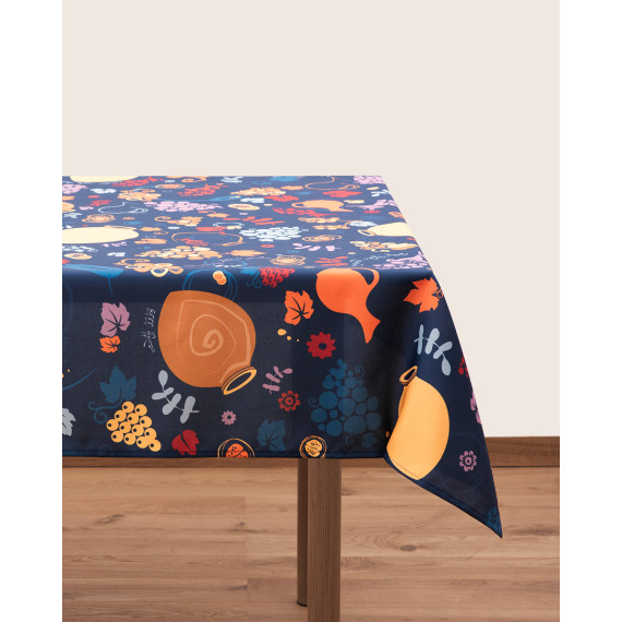 Tablecloth - Qvevrebi - Black, ზომა: 140 x 140 სმ, Material: Polyester, 9 image