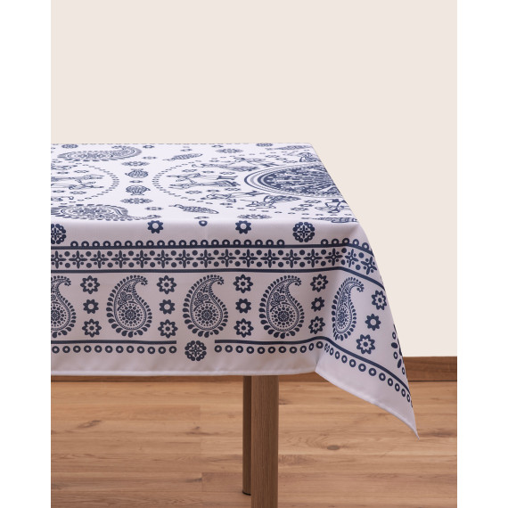 Tablecloth - Kala - White, ზომა: 140 x 140 სმ, Material: Polyester, 5 image Tablecloth - Kala - White, ზომა: 140 x 140 სმ, Material: Polyester, 5 image
