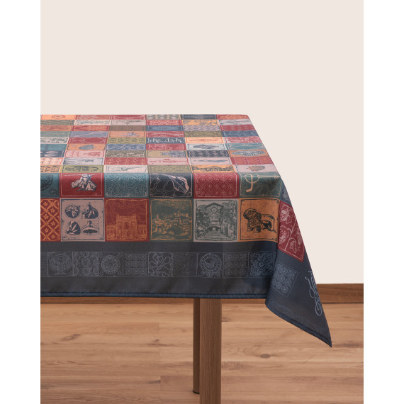 სუფრა ქართული, ზომა: 210 x 140 სმ, აირჩიეთ მასალა: პოლიესტერი, 6 სურათი