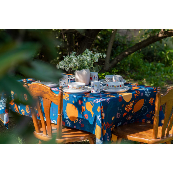 სუფრა - ქვევრები - ლურჯი, ზომა: 140 x 140 სმ, აირჩიეთ მასალა: ბამბა, 5 სურათი სუფრა - ქვევრები - ლურჯი, ზომა: 140 x 140 სმ, აირჩიეთ მასალა: ბამბა, 5 სურათი