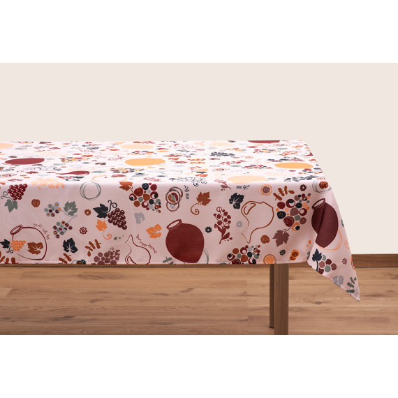 სუფრა - ქვევრები - თეთრი, ზომა: 140 x 140 სმ, აირჩიეთ მასალა: პოლიესტერი, 8 სურათი სუფრა - ქვევრები - თეთრი, ზომა: 140 x 140 სმ, აირჩიეთ მასალა: პოლიესტერი, 8 სურათი