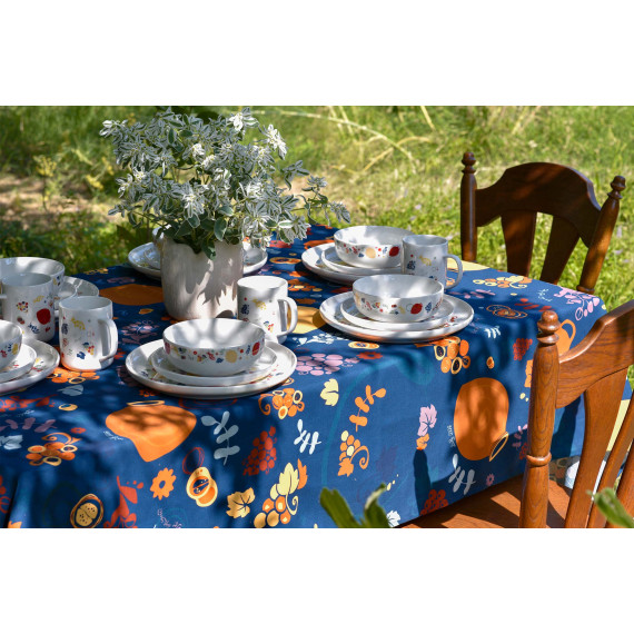 სუფრა - ქვევრები - ლურჯი, ზომა: 140 x 140 სმ, აირჩიეთ მასალა: ბამბა, 3 სურათი სუფრა - ქვევრები - ლურჯი, ზომა: 140 x 140 სმ, აირჩიეთ მასალა: ბამბა, 3 სურათი