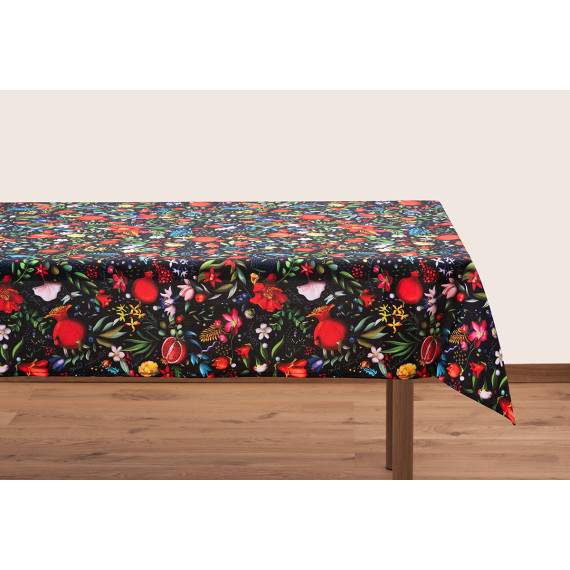 Tablecloth - Pomegranates garden - Black, ზომა: 140 x 140 სმ, Material: Polyester, 8 image